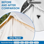 Oversized Canvas Patch 16 "x31, Self-Adhesive Waterproof Canvas Patch Set for Repairing Tents, Couch, Boat Covers, Camping Chairs, Awnings, Car Seats.(Dark Brown)