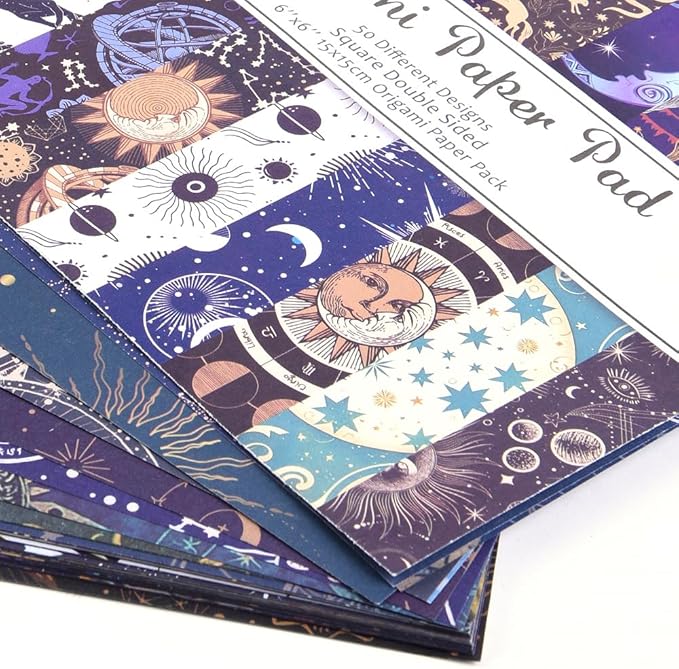 Origami 6x6 Paper Kit 150 Sheets 150 Vivid Colors Double Sided Same Printed Traditional Patterns Square for Arts Crafts Projects Japan Traditional Chiyo.Ethnic Style