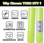 TORC Yellow Glitter HTV Heat Transfer Vinyl Large Roll 12 inch x 20 ft Sparkly Iron on Vinyl for T Shirts Crafts