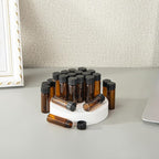 4ml Amber Small Glass Vials 100pcs with Screw Caps(100pcs)