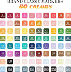 Alcohol Markers,80 Colors Dual Tip Permanent Art Markers for Kids Adults Coloring Illustrations Sketch,Christmas gift for 6-9 kid,Alcohol Based Marker with Case,for Book Painting Card Making
