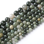 90pcs 4mm Natural Green Hair Quartz Stone Beads for Jewelry Making DIY Bracelet Necklace Accessories 15" Energy Healing Power Round Stone Beads(4mm, Green Hair Quartz)