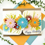 Cutting Dies Metal Stencils Scrapbooking Tools DIY Embossing Template for Paper Card Making Album Arts Crafts Supplies (Flower Set-20.4x10.1cm)