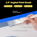 Mister Rui 17-Piece Paint Roller Kit with Non-Slip Tray, Microfiber Roller Covers, Brushes for DIY & Professional Painting Projects, Complete Set for Home Improvement