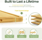 Kitchen Essentials Natural Bamboo Cutting Board XL With Durable, Knife-Friendly Surface & Deep Juice Groove – Perfect For BBQ(Pre Oiled, Natural)