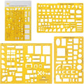 Mr. Pen- House Plan, Interior Design and Furniture Templates, Drafting Tools and Ruler Shapes for Architecture - Set of 3