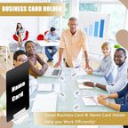 Table Number Place Card Playing Card Holders 60 Pack, Small Clear Acrylic Business Card Holder Stand for Display Paper Game Piece Picture Clip Price Board Photo Memo Menus Label Stand Party, 0.75in