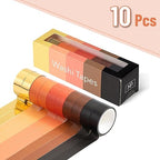 Mr. Pen- Washi Tape Set, 10 Rolls, Fiery Horizon, Decorative Tape Set, Colored Scrapbook Washi Tape for Journaling, Washy-Tape, Scrapbook Supplies