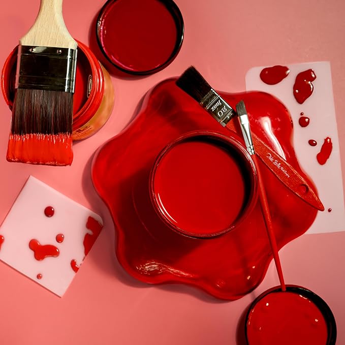 Dixie Belle Paint Company Chalk Finish Furniture Paint - Honky Tonk Red (4oz) - Matte True Red Chic Chalk Mineral DIY Furniture Paint