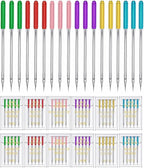 HONEYSEW 60 Pieces Sewing Machine Needles Universal Regular Point Machine Needles for Home Sewing Machine Compatible with Singer, Brother and Old Sewing Machine (Yellow Size, 18-60PCS)