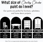 Chalky Chicks All-in-One Chalk Paint for Furniture or Cabinet - 16 Fl Oz - Matte Finish CottonTail White for Metal, Wood Furniture Paint - No Sanding All-in-One for Home Decor & Crafts, USA Made