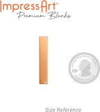 ImpressArt - Premium Metal Stamping Rectangle Blanks for Metal Stamping and Jewelry Making (24 Pack) (1/4" x 1 1/2" Rectangle w/Holes, Copper)