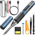 Soldering Iron Kit, Portable Soldering Iron 2in1 Usb soldering gun with LED Digital Adjustable Temperature 212-842℉ 75W 3S Fast Heating Auto-Sleep Mode for Electronics Repair DIY (SL109)