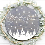 Christmas Stencils for Painting on Wood 12" Christmas Stencils for Crafts Reusable Xmas Holiday Stencil for Door Mats Round Hanger Fabrics Decor