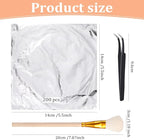 Cunhill 200 Pcs Gold Leaf Sheets for Art Foil Paper Leaf Art Foil Sheets Gilding Brush Thin Paper Craft for Painting Gilding Crafting Decoration,5.5 x 5.5 Inches(Silver)