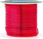 Mandala Crafts 16 Gauge Anodized Aluminum Craft Wire for Jewelry Making - 100 FT Colored Flexible Raspberry Wire - Bendable for Bonsai Armature Crafting Sculpting