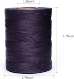 Waxed Thread,852Yards 150D 0.8mm Flat Polyester Wax Thread for Hand Sewing Leather Craft DIY Projects Shoes Repair Book Binding(Purple)