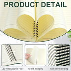 Yahenda 54 Pcs Spiral Notebook Bulk A5 Journal Lined 8.3'' x 5.5'' Writing Composition Paper Small Notepad Subject Notebook for Students Office Business Back to School Supplies (Deep Green)