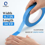 Premium Blue Masking Tape,Painters Tape,Blue Painters Tape for Automotive,DIY Paper Arts & Crafts, Spraying Drywall Paint, No Residue & Easy to Clean Up,6pcs 0.7inches X 54 Yd Painter's Tape