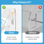 5 Tier Acrylic Card Display Stand, Clear Display for Greeting Cards, Sports Cards, Postcards, Stickers & Brochures (2 Pack)