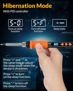 Soldering Iron Kit, 100W High Power Soldering Iron, Fast Heating, Digital Display Temperature Control Accurate 356°F-896°F, Portable Soldering Kit with Protective Cap, Automatic Sleep Mode