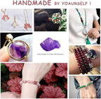 32PCS 10MM Mixed Double Chalcedony Stone Beads Energy Healing Beads for DIY Jewelry Bracelet Necklace Making for Jewelry Making 15Inch
