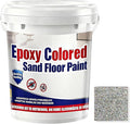 Epoxy Colored Sand Floor Paint, Epoxy Floor Paint for Concrete, High Gloss Marble Effect Coating, Waterproof Non-Slip Concrete Paints, Suitable for Indoor/Outdoor Use (Colorful,32 oz/1 kg)