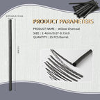 25 PCS Willow Charcoal Sticks, Ideal for Artists, Beginners, Students, Perfect for Sketching, Drawing, Shading, and Fine Art, 5.7 Inches Long, 2-4,4-5,5-7,7-9 (2-4)
