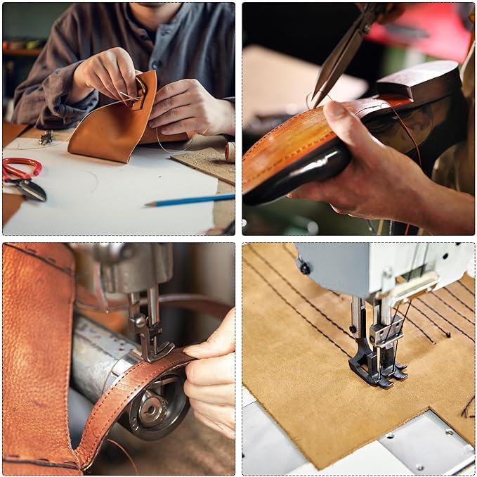 MECCANIXITY Waxed Thread,284 Yard 0.8mm 150D Flat Wax Thread Polyester Waxed String for Leather Sewing Hand Weaving Book Binding Home Decoration,Coffee