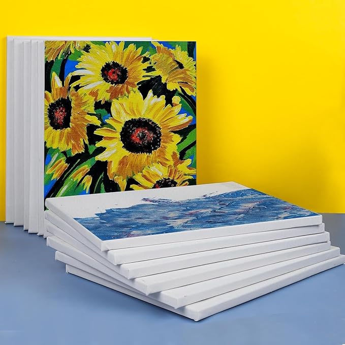 ESRICH Stretched Canvas for Painting 11x14 Inch, 36 Pack Blank Canvas -5/8 in Profile Primed Cotton White Canvases for Painting for Oil & Acrylic Paint
