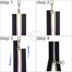 The Yards 10 Yards Bulk Navy Blue Nylon Coil Zipper with Rose Gold Teeth - Replacement Sewing Zipper with 10PCS Sliders for DIY Craft Bags