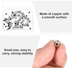 MECCANIXITY 30 Pcs Metal Locking Pin Backs, Locking Pin Keepers Locking Clasp 5mm(H) with 4 Wrench Replacement in Storage Case for Badge, Brooch, Silver Tone