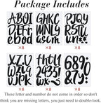 Outus 576 Pieces 8 Sheets Letters Stickers Self Adhesive Vinyl Letter Alphabet Number Stickers Mailbox Numbers Sticker, Decals for Classroom Decor, Sign, Door(Black,6 Inch)