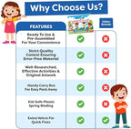 Montessori Preschool Busy Book for Toddlers Ages 3 and Up - Preassembled - Preschool Learning Activities Homeschool Montessori Toys - 3 Year Old Boy Gift - 3 Year Old Girl Christmas Birthday Gift