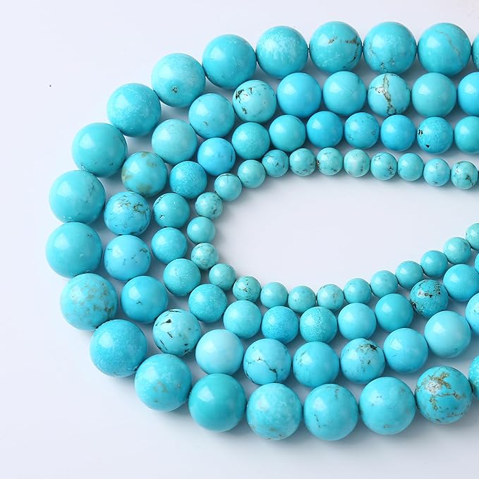 12mm 32pcs AAA Grade Natural Blue Turquoise Round Loose Beads for Jewelry Making DIY Bracelet Necklace Accessories