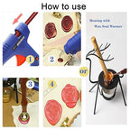Wax Seal Stick, Ioggtser 20PCS Mini Glue Gun Wax Seal Stick for Wax Seal Stamp, Sealing Wax Sticks for Wedding Invitations, Cards, Envelopes (Olive Green)