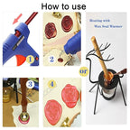 Wax Seal Stick, Ioggtser 26 PCS Mini Glue Gun Wax Seal Stick for Wax Seal Stamp, Sealing Wax Sticks for Wedding Invitations, Cards, Envelopes (Milk White)