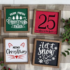 Christmas Stencils for Crafts Reusable 6” Christmas Stencil Xmas Holiday Stencils for Painting on Wood Fabrics Decor