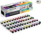 Acrylic Paint Set - 48 Piece Set (48 x 22ml) Tubes in Rich Vibrant Colors - Pigments Formulated for Opaque, Vibrance Perfect for Beginners, Students, Professionals, Artists Painting Different Mediums