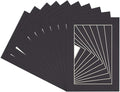 6x8 Mat for 8x10 Frame - Precut Mat Board Acid-Free Black 6x8 Photo Matte Made to Fit a 8x10 Picture Frame, Premium Matboard for Family Photos, Show Kits, Art, Picture Framing, Pack of 100 Mats