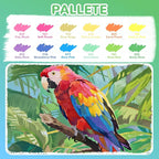 Guangna 12 Macaron Acrylic Paint Markers Set, Brush Tip Acrylic Paint Pens for Rock Painting, Wood, Glass, Paper, Coloring Book, Ceramic, Canvas, Water-Based Ink