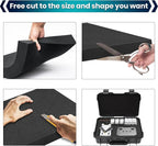 6 Pcs 16 x 12 x 1.5 Inches Polyurethane Foam - Packing Foam Inserts for Cases Black Craft Foam Sheets for Packing Padding 1.5 Inch Thick for Camera Toolbox Storage