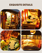 DIY Miniature House Kit, Mini House Kit for Beginners, DIY Dollhouse Kit for Adults to Build, Model Building Craft Diorama Kit, Ideal Gifts for Birthday, Christmas(Japanese Garden House)
