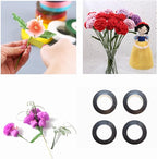 Transun Moo 4 Rolls 1/2 Inch Floral Tapes Florist Wraps for Bouquet Stem and Flowers Making Craft Projects (30 Yards, Black)