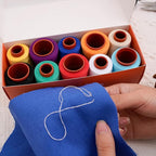 Sewing Thread Kit, 10 PCS, All Purpose Sewing Thread 40wt, Assorted Colors Each 800 Yards of Polyester Threads for Sewing Machine, Hand Stitching, Quilting, Serger (Bright Color Series)