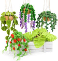 OEHPICC Needle Felting Kit, 5 Pack Hanging Plants Needle Felt Beginner Kit, Including Basic Felting Tools, Instructions, Felt Craft Kit for Indoor Outdoor Office and Home Decor