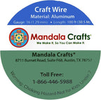 Mandala Crafts 16 Gauge Anodized Aluminum Craft Wire for Jewelry Making - 100 FT Colored Flexible Gray Wire - Bendable for Bonsai Armature Crafting Sculpting