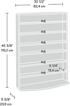 Sauder Multimedia 7 tier Storage Tower, Cinnamon Cherry finish