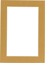 Poster Palooza 8.5x11 Mat Bevel Cut for 7x9 Photos - Acid Free Rattan Beige Precut Matboard - For Pictures, Photos, Framing - 4-ply Thickness