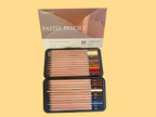 Soft Pastel Pencils 24 Colors Vibrant Drawing Pencil Set Professional Grade Pastels Art Supplies for Drawing Sketching Coloring (Not Oil-Based)(Brown)